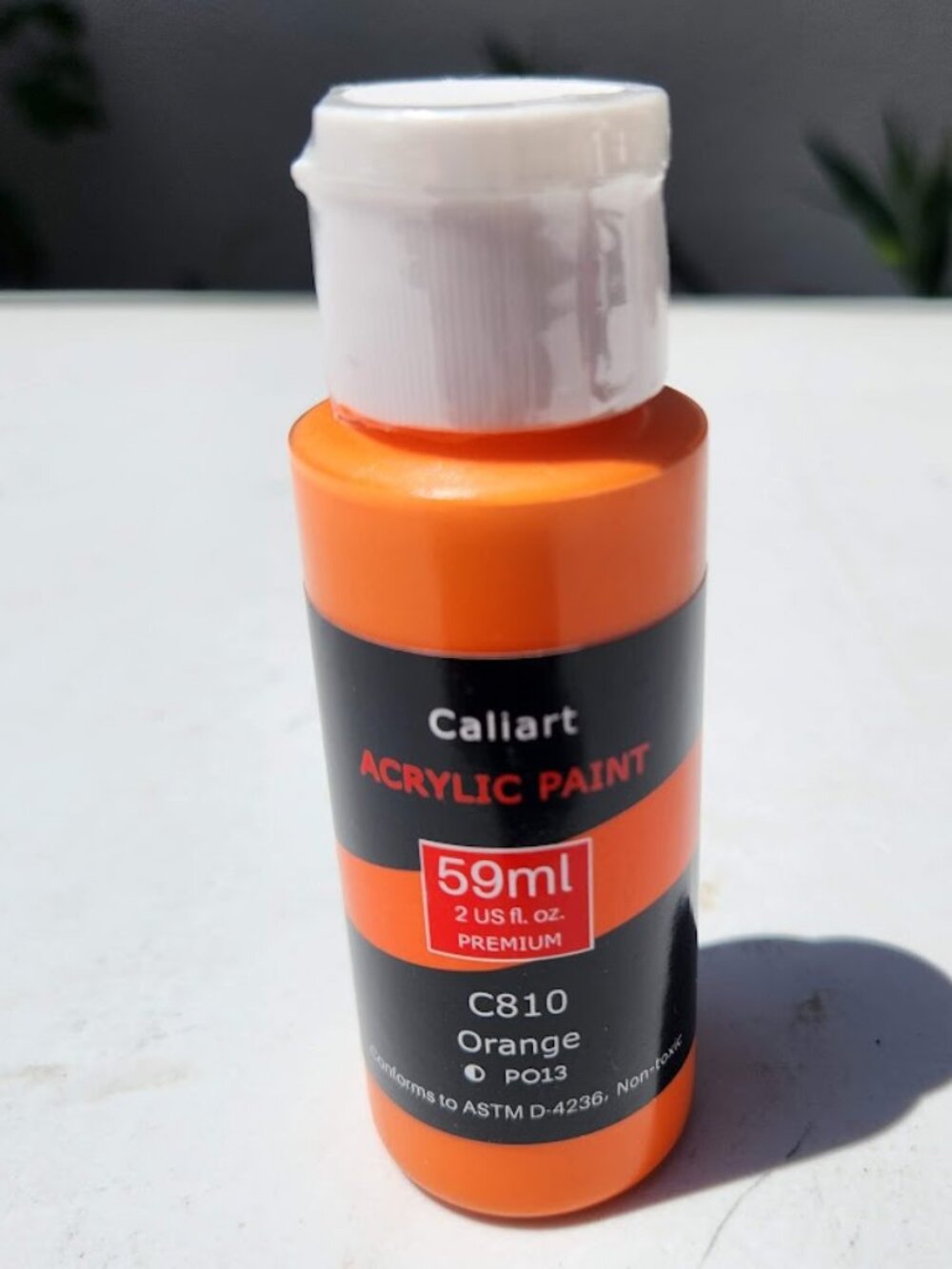NEW Caliart Acrylic Paint Orange C810 Color 59ml, 2oz Art Craft Paints Painting